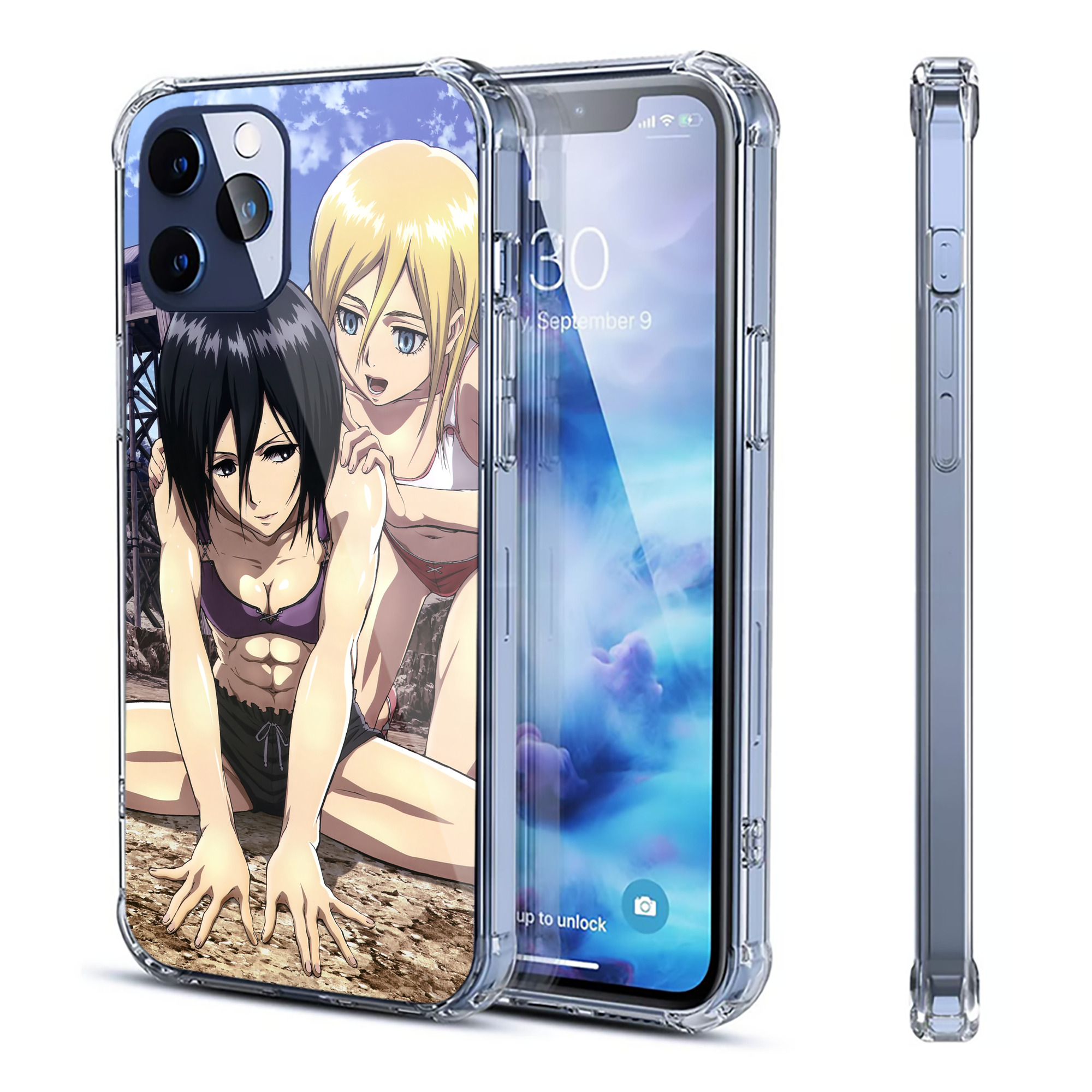 （画像用） 進撃の巨人 Attack on Titan 【iPhone 12シリーズ対応】透明スマホケース（クリアソフトケース）